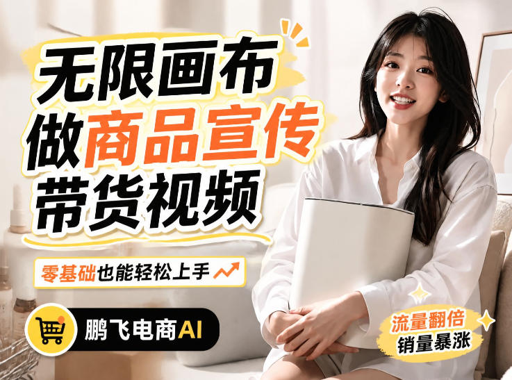 不用模特不用拍,AI生成电商带货视频|无限画布从0到1搭建教程,全程实操演示,新手也能跟着落地-优优云网创