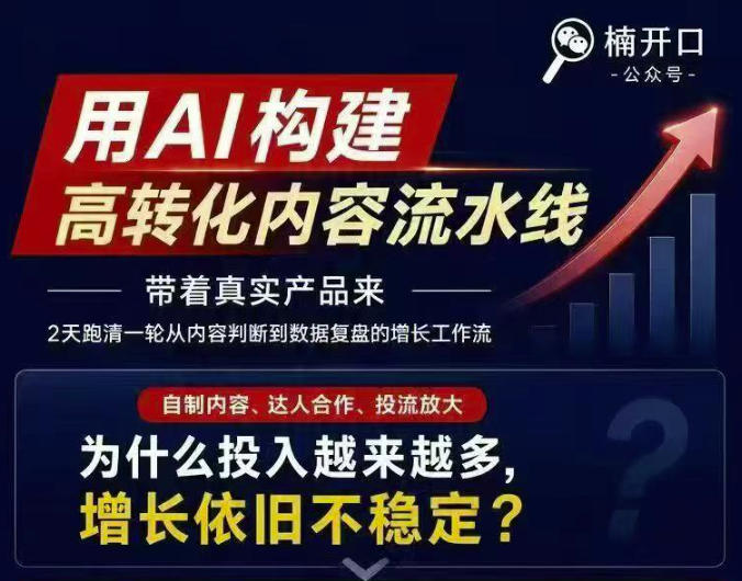小红书AI内容生产2026年线下课完整现场还原版,用AI构建高转化内容流水线-优优云网创