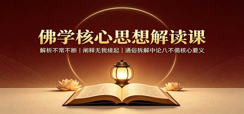 佛学核心思想解读课:解析不常不断,阐释无我缘起,通俗拆解中论八不偈核心要义-优优云网创