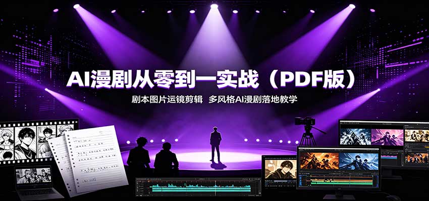 AI漫剧从零到一实战(PDF版)：剧本图片运镜剪辑，多风格AI漫剧落地教学-优优云网创