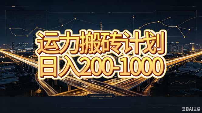 运力搬砖,风口项目。当日收益稳定200-1000。 每天仅需一小时,新人轻松上手。-优优云网创