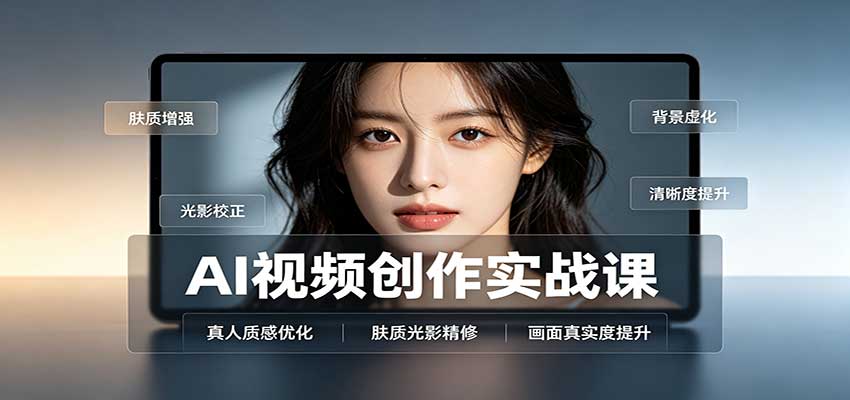 AI视频创作实战课:人物面部情绪调试,真人质感优化,提示词模板与变现方向-优优云网创