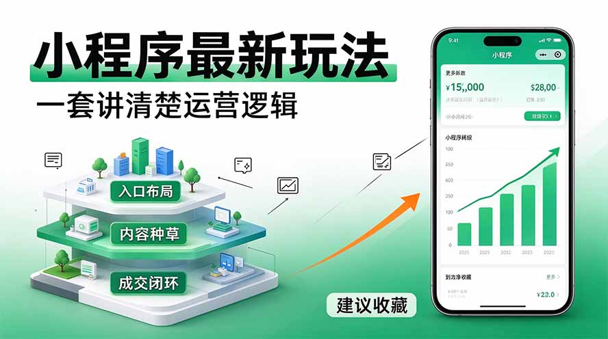 微信小程序最新玩法 四种收益来源,单日收入400+-优优云网创
