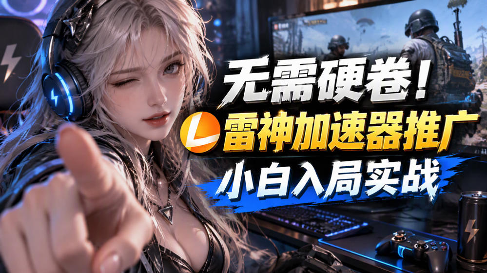 无需硬卷!雷神加速器推广,小白入局实战一天也能几十r-优优云网创