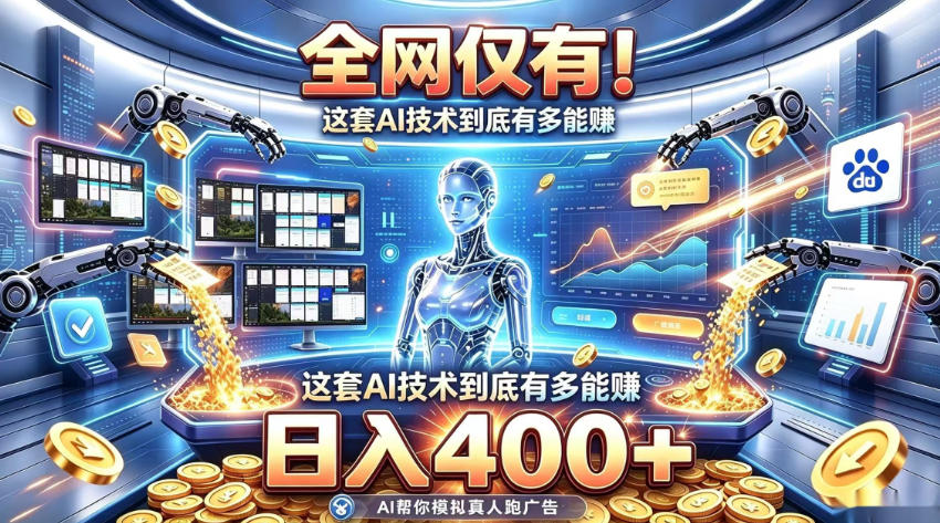全网仅有!这套AI技术到底有多能賺,日入400+,无需人工干预,实现真正被动变现【揭秘】-优优云网创